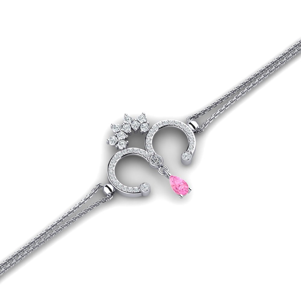 Pera Zafiro rosa Pulsera Losenoid