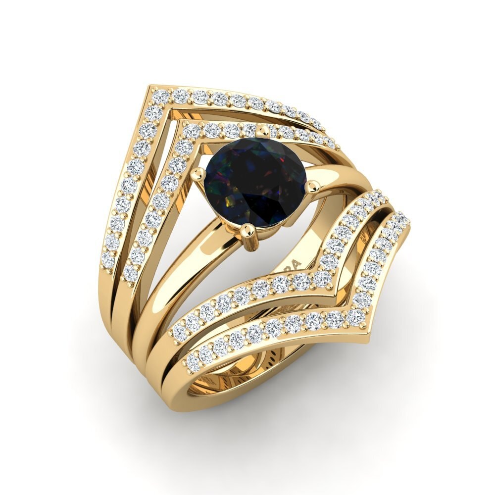 Black Opal Ring Losten SET