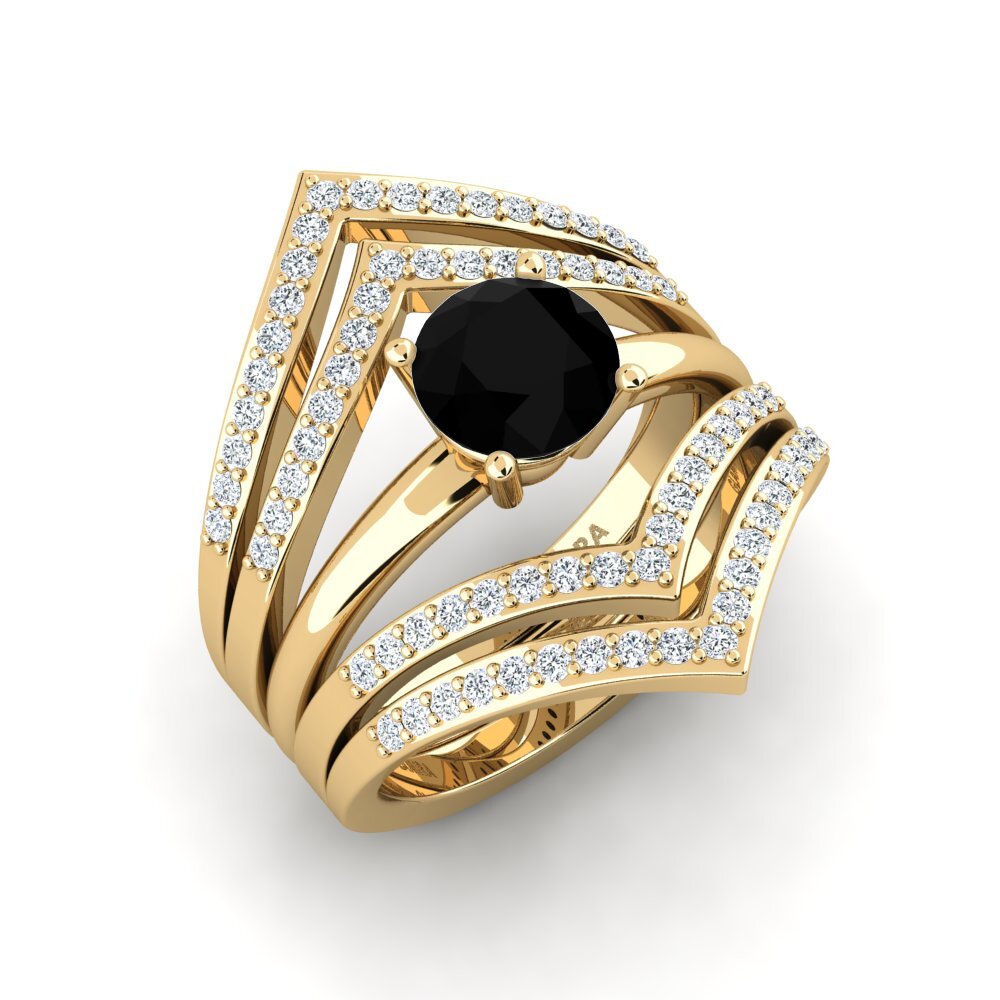 Zafiro negro Anillo Losten SET