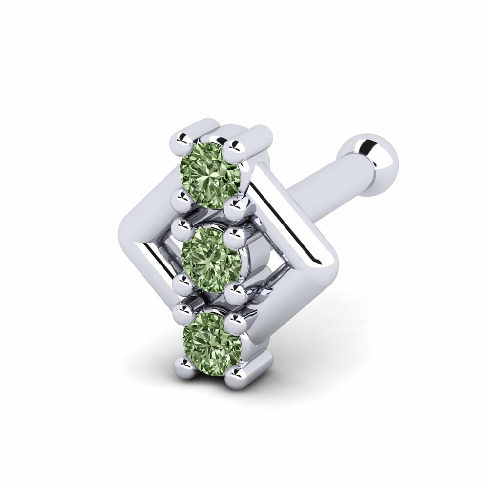 Groene Diamant Neus Pin Lotto