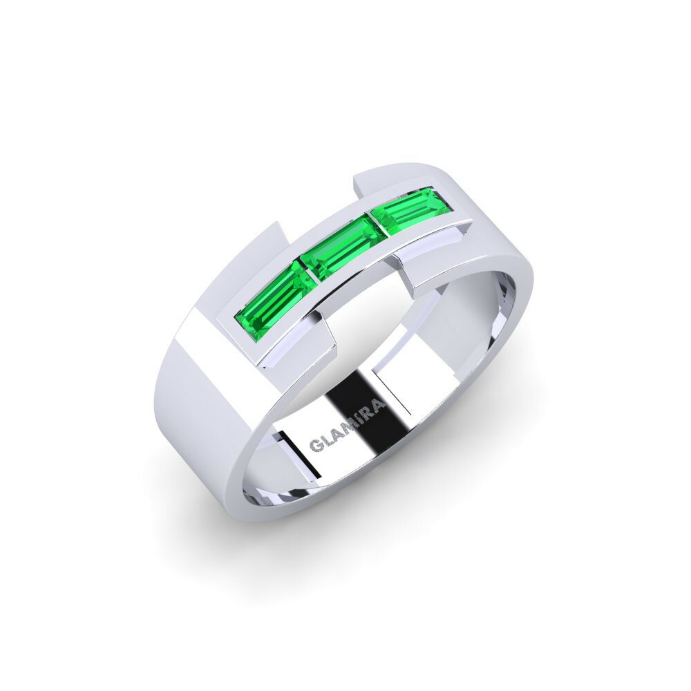 Or Blanc 9k Tsavorite Bague Lourdessa