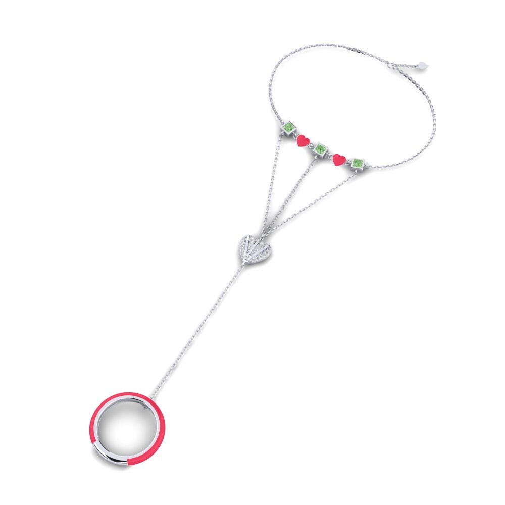 Paladio Diamante Verde Pulsera de dedo Loveour