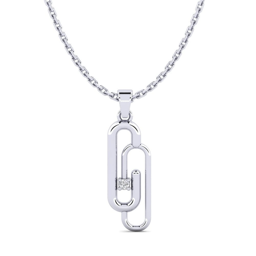 Plata 925 Diamante cultivado en laboratorio Colgante de Mujer Lovey