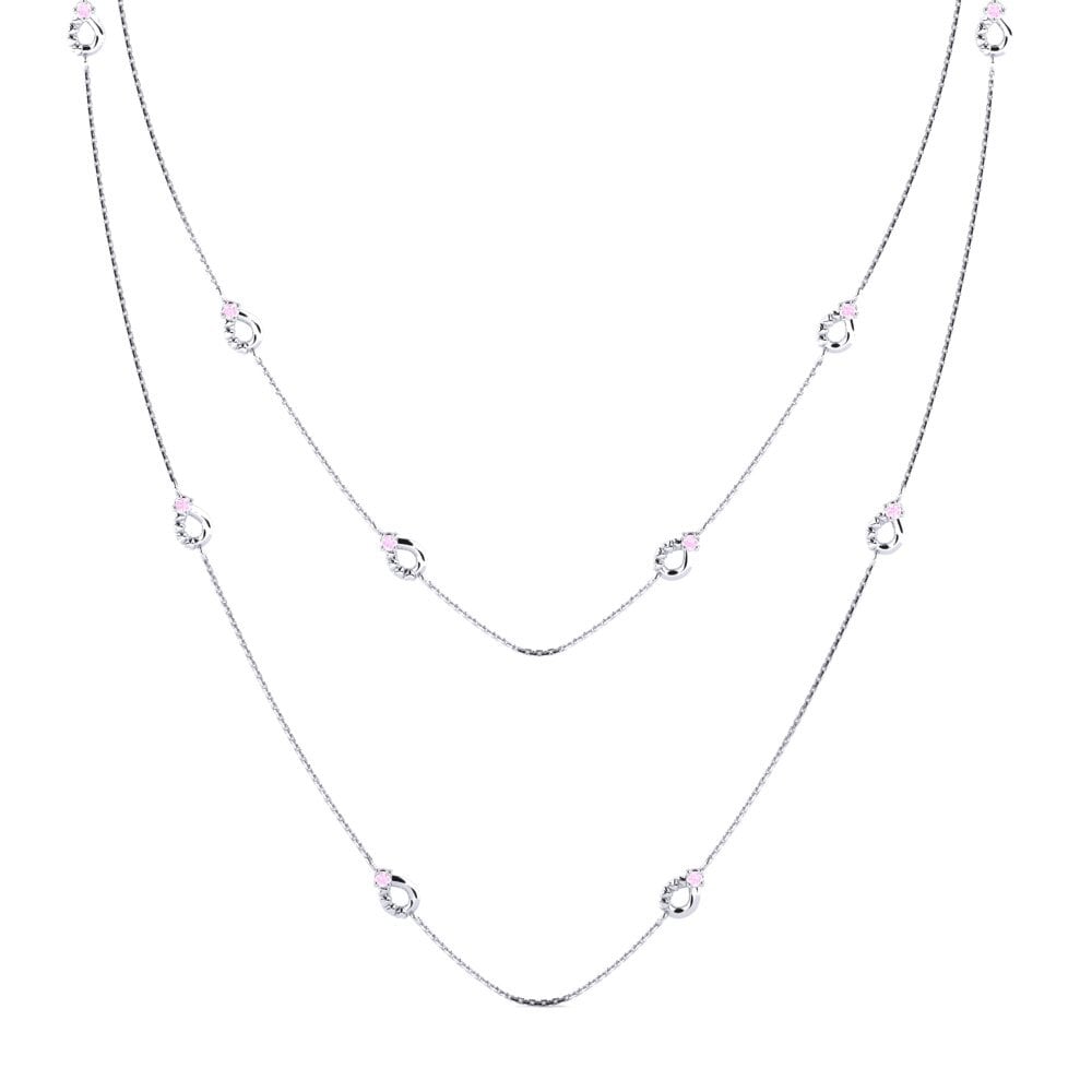 Zafiro Rosado Collar de Mujer Lovielle