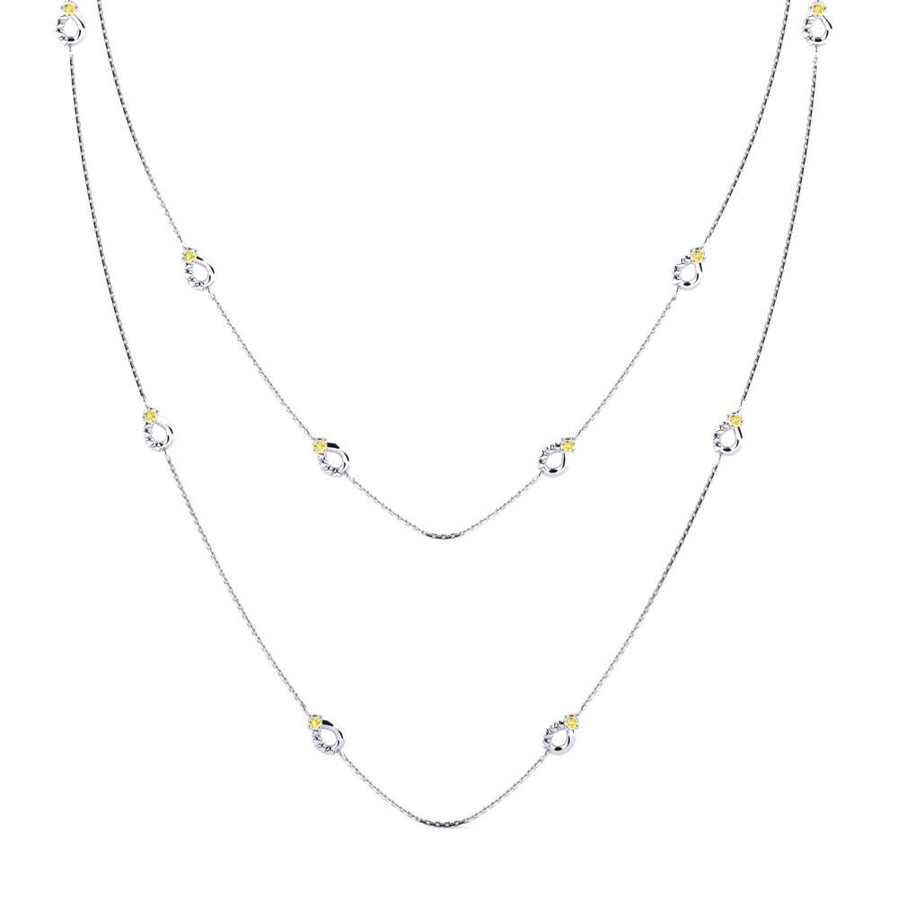 Zafiro amarillo Collar de Mujer Lovielle