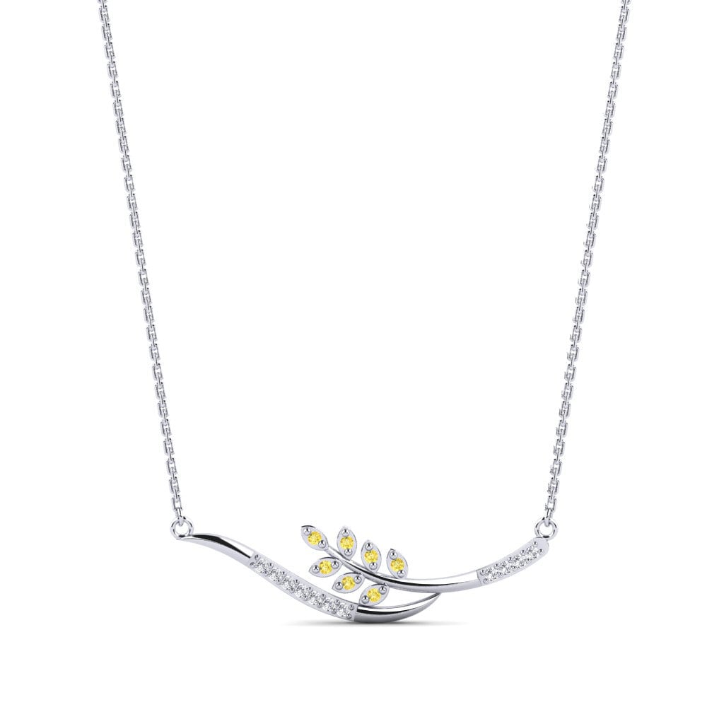 Zafiro amarillo Collar de Mujer Lovissa