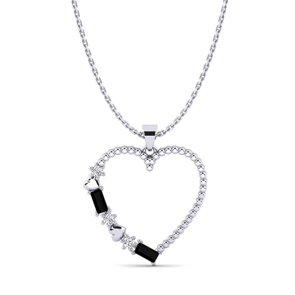 Baguette Black Sapphire Women's Pendant Lovren