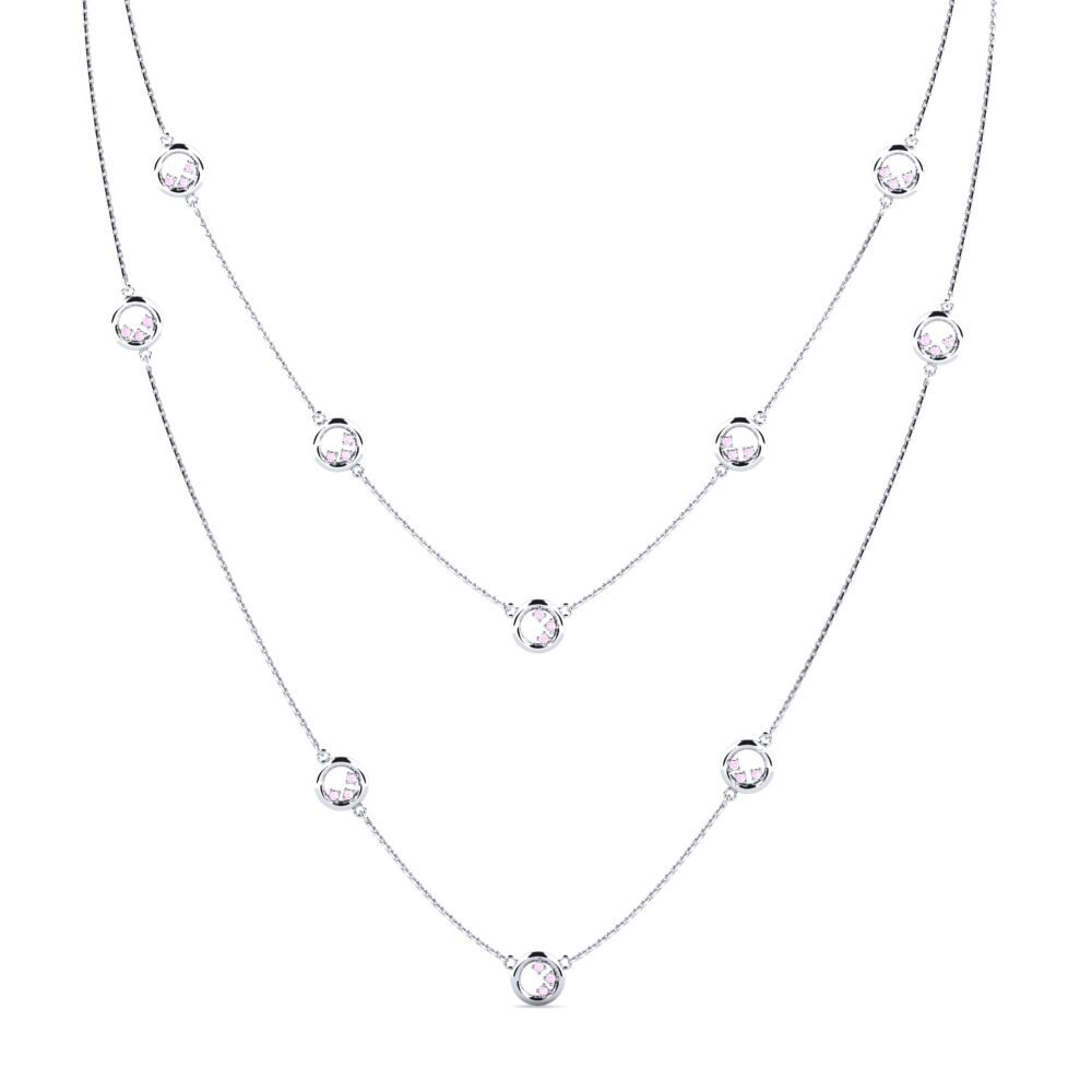 Zafiro Rosado Collar de Mujer Lowrine