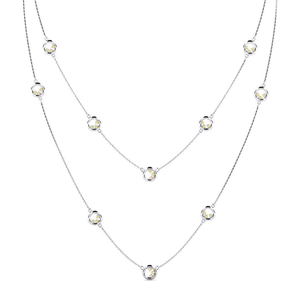 Zafiro amarillo Collar de Mujer Lowrine