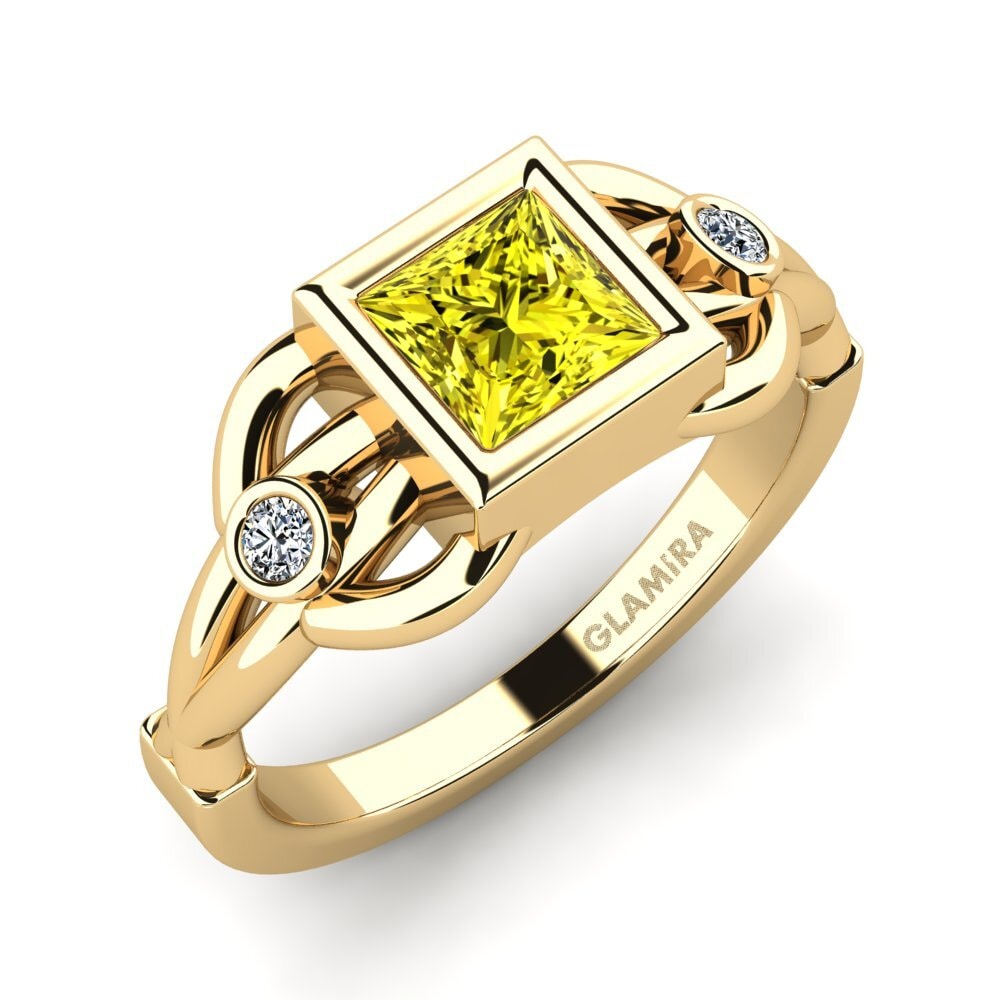 Yellow Diamond Women's Ring Lramel