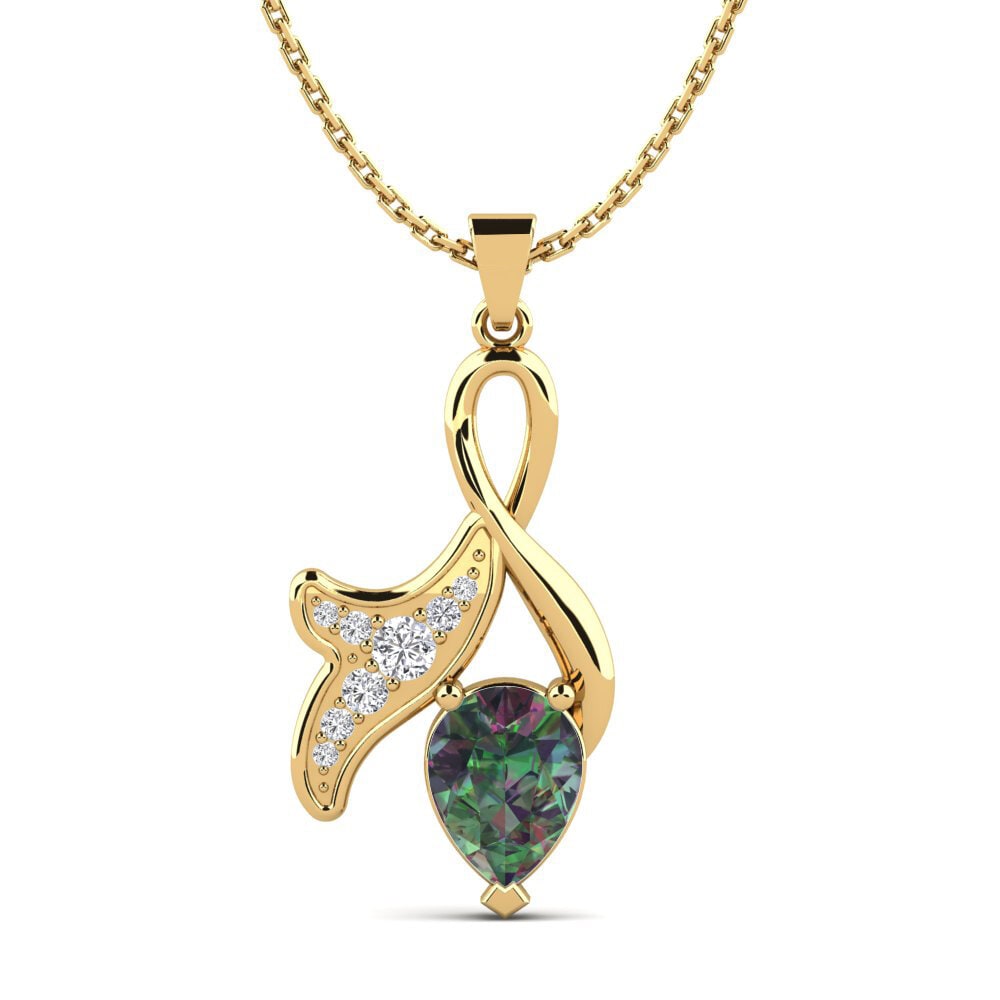 Pear Mystic Topaz Women's Pendant Lucentezza