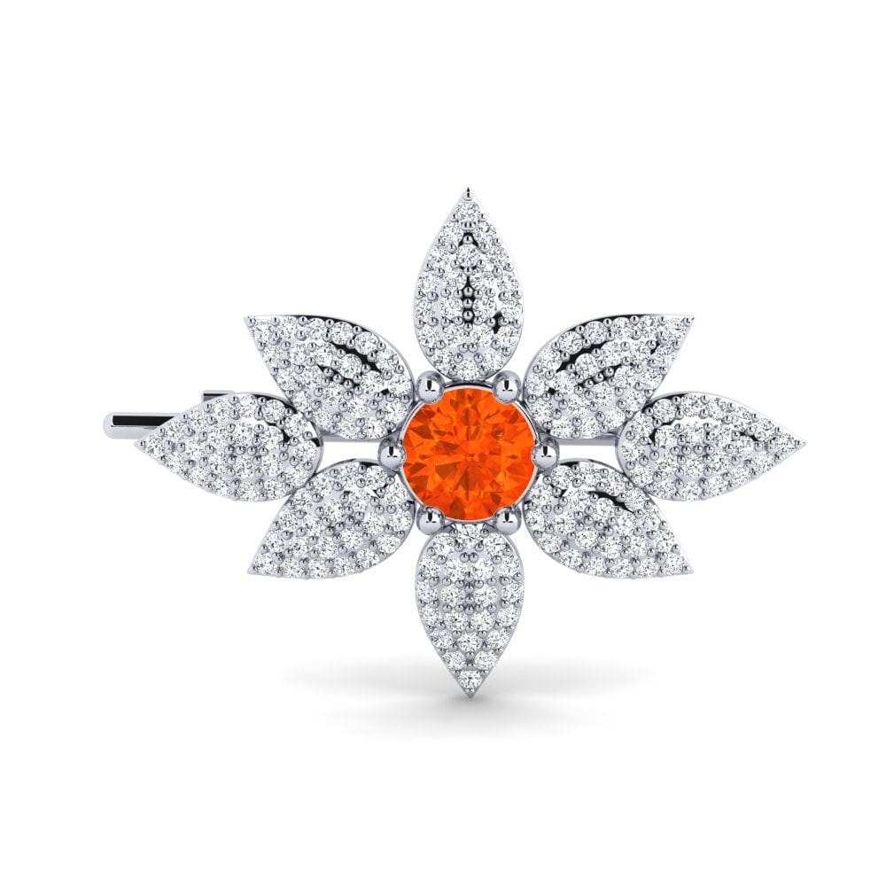 Fire Opal Brooch Luczak