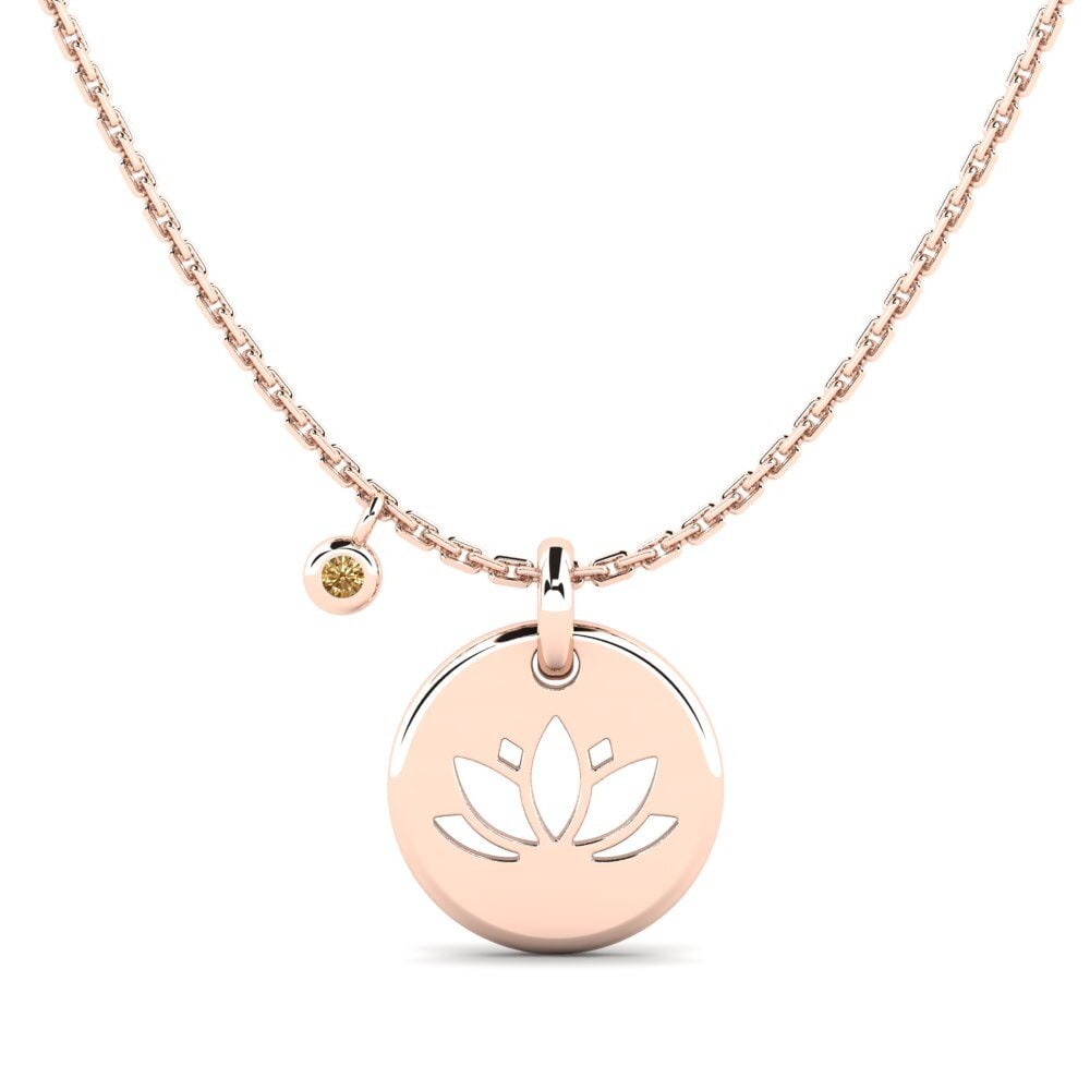 14ct Rose Gold Brown Diamond Necklace Ludisia Daughter