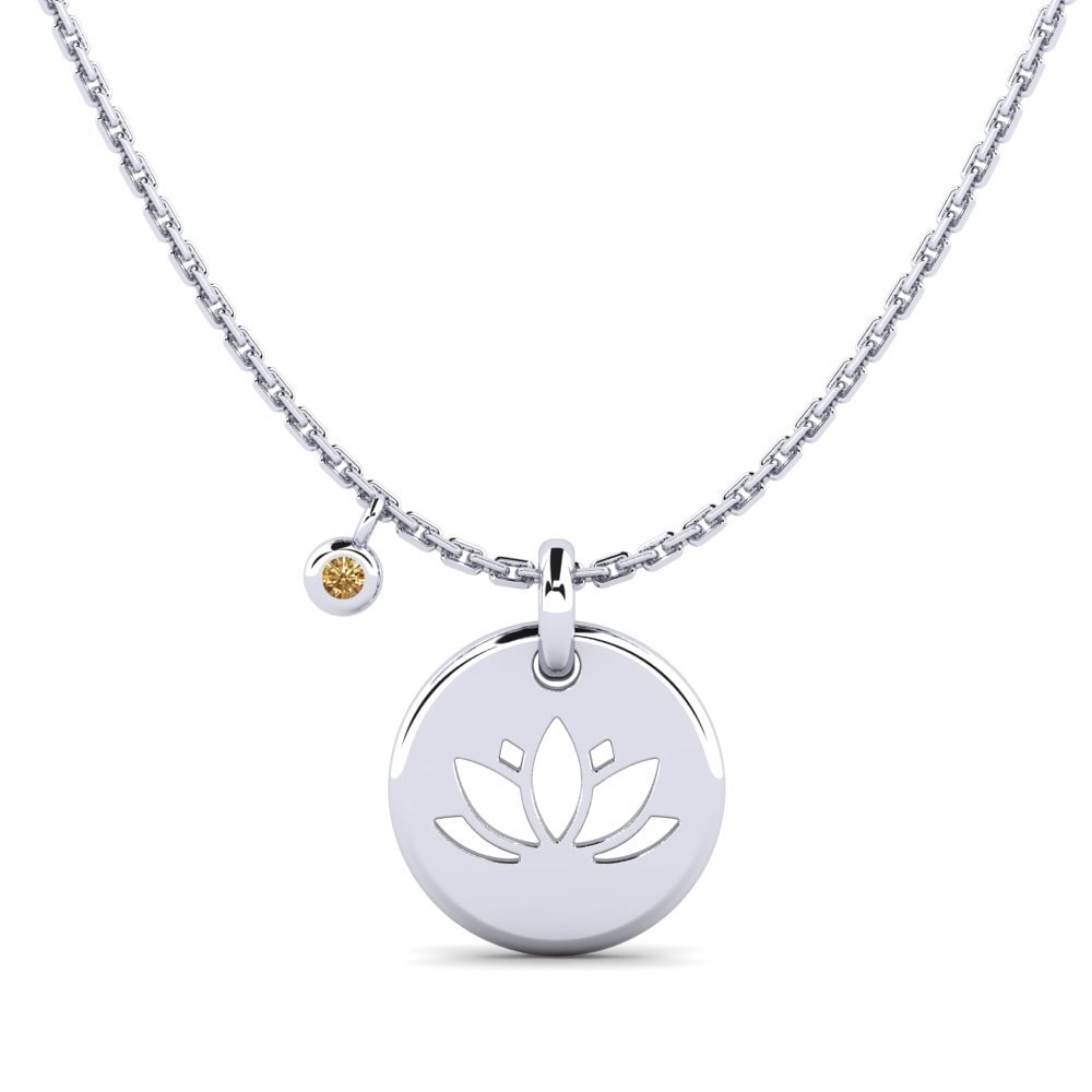 Plata 925 Diamante Marrón Collar Ludisia Daughter