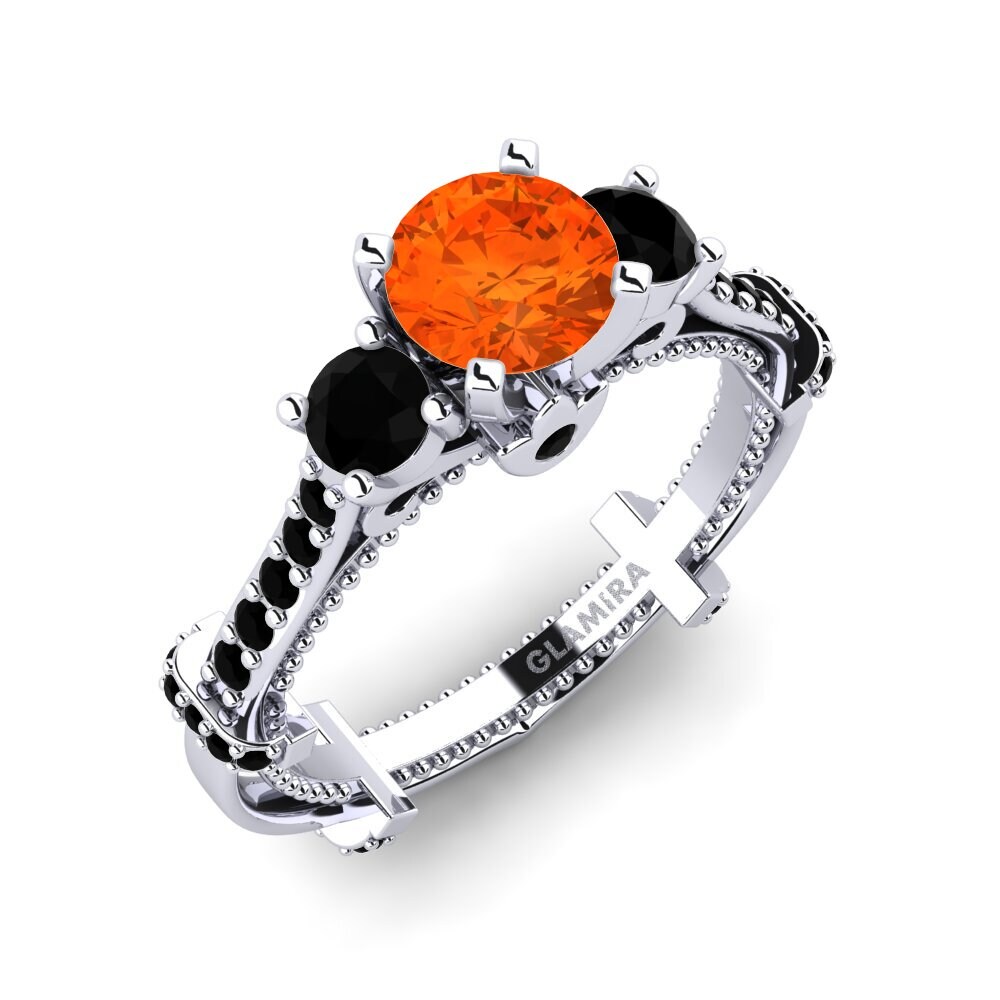 Fire Opal Engagement Ring Luisetta