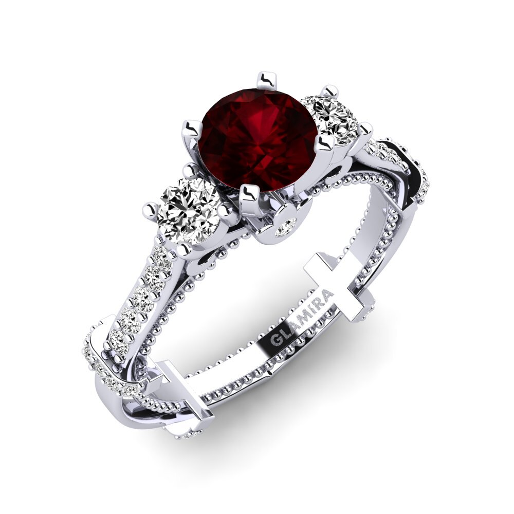 Granate Anillo de compromiso Luisetta