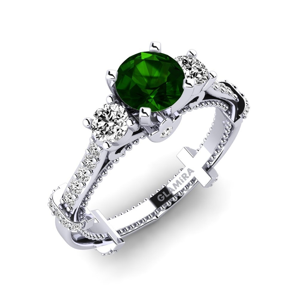 Tourmaline Verte Bague de fiançailles Luisetta