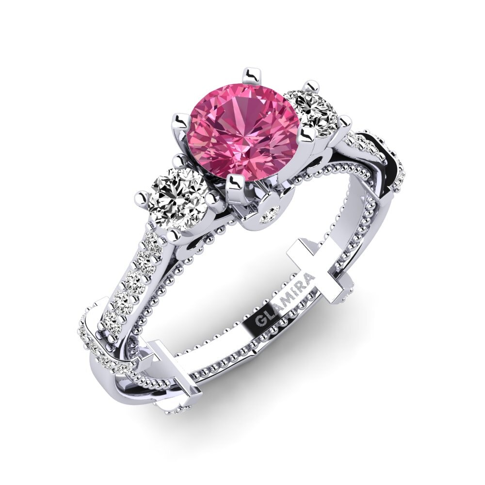 Tourmaline Rose Bague de fiançailles Luisetta