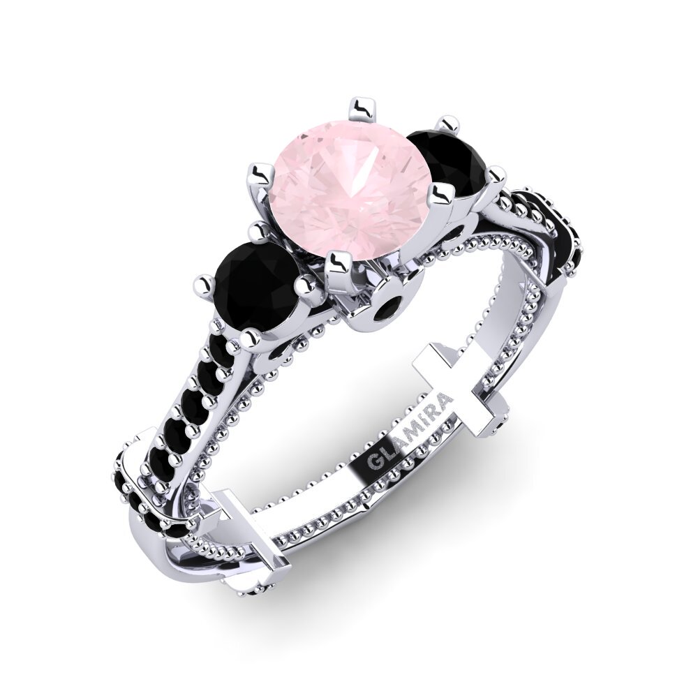 Rose Quartz Engagement Ring Luisetta