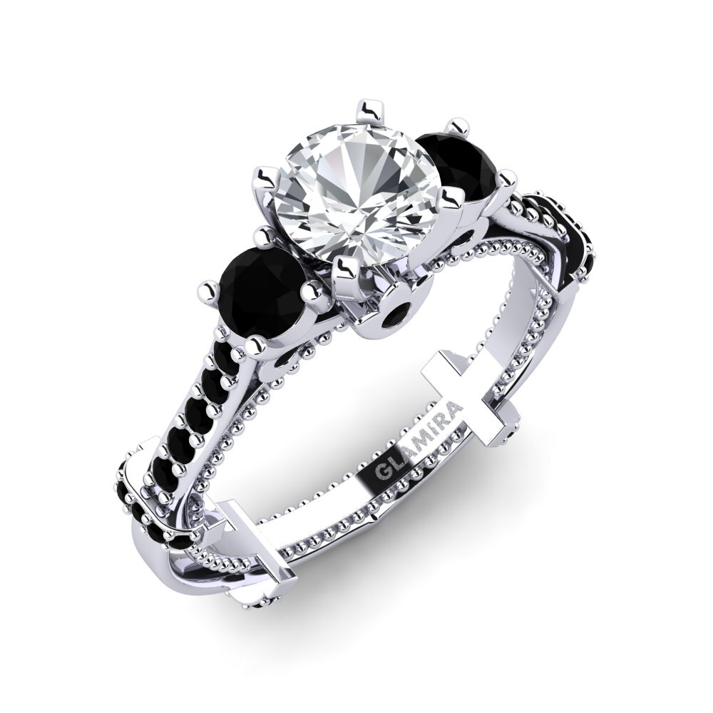 Circón Blanco Anillo de compromiso Luisetta