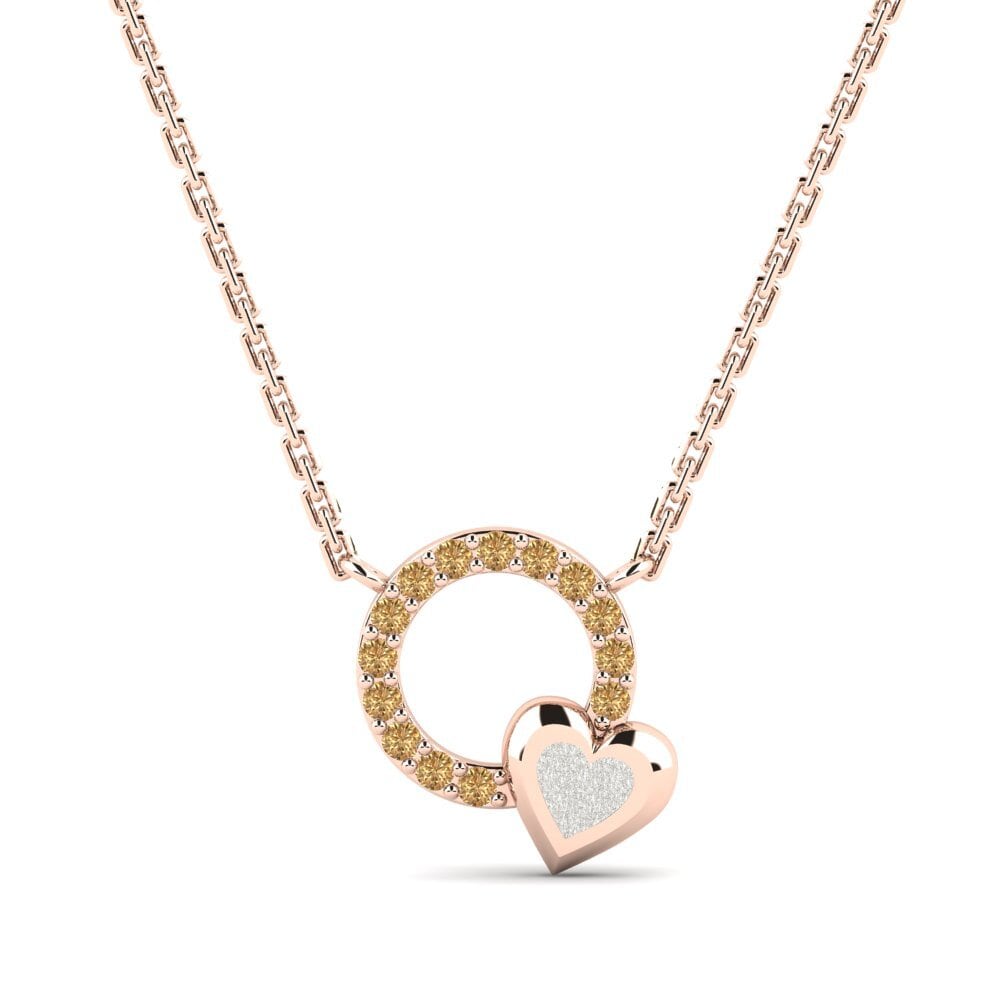 14ct Rose Gold Brown Diamond Necklace Lulepasioni Daughter