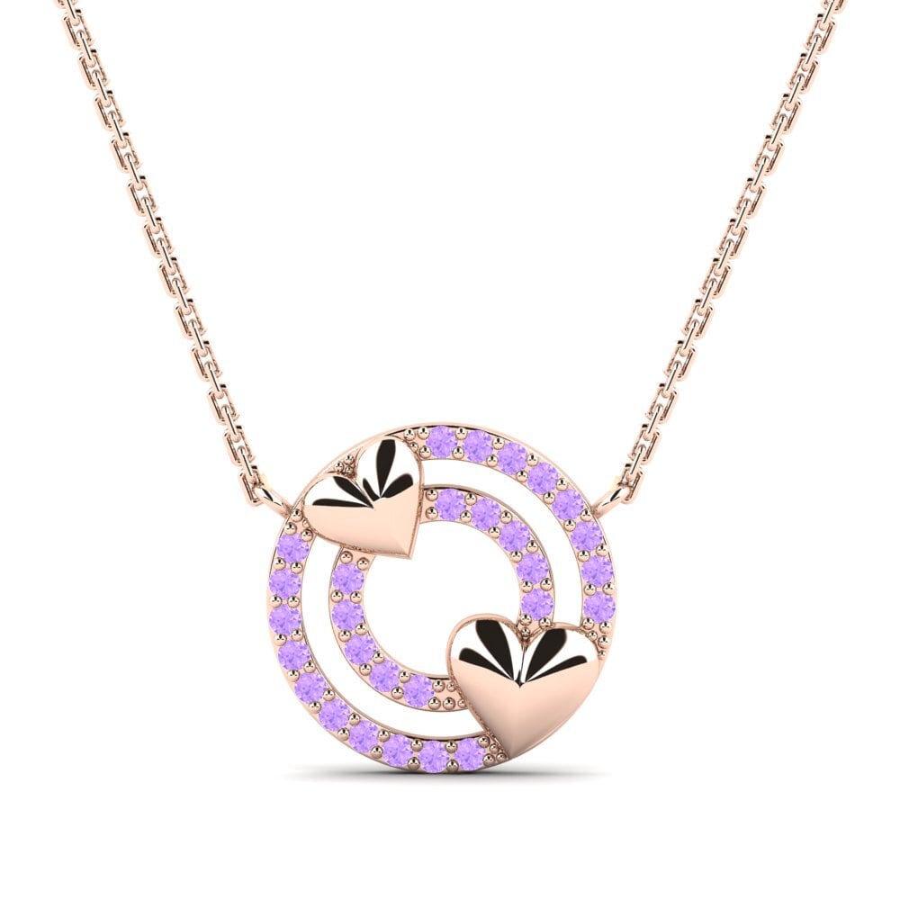 14ct Rose Gold Amethyst Women's Necklace Lulepasioni Mother