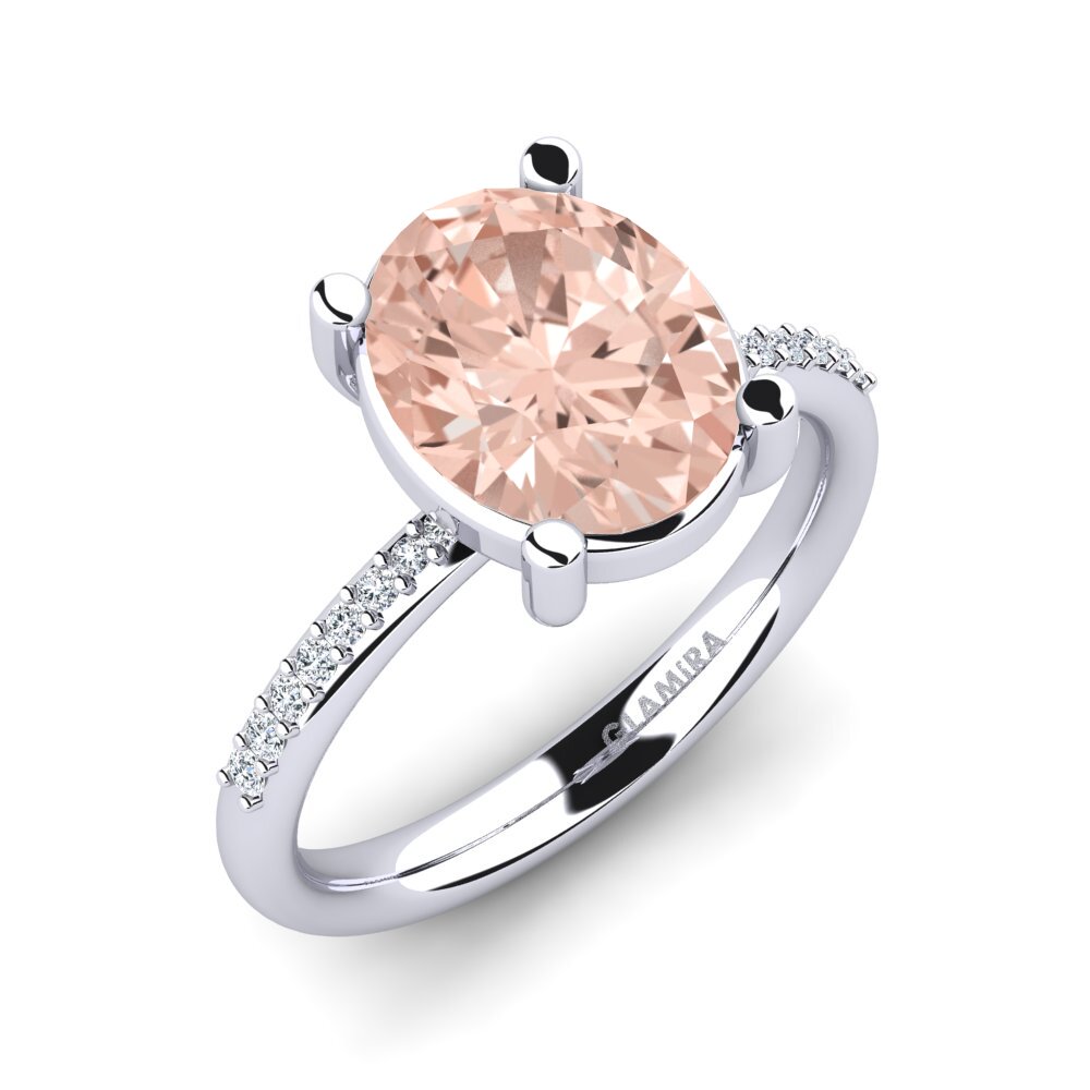 Oval Morganite Engagement Ring Luminita