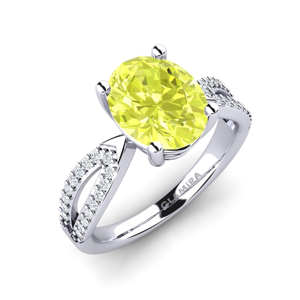 Lemon Quartz Engagement Ring Lurenda