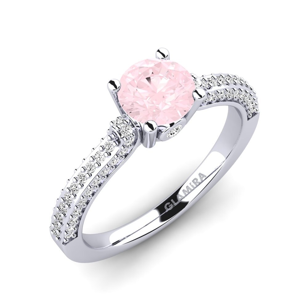 Rose Quartz Engagement Ring Lurette