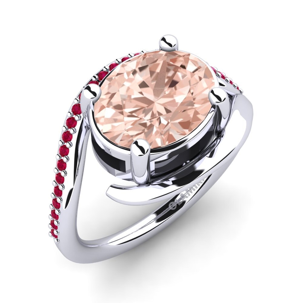 14ct White Gold Morganite Engagement Ring Lutessa