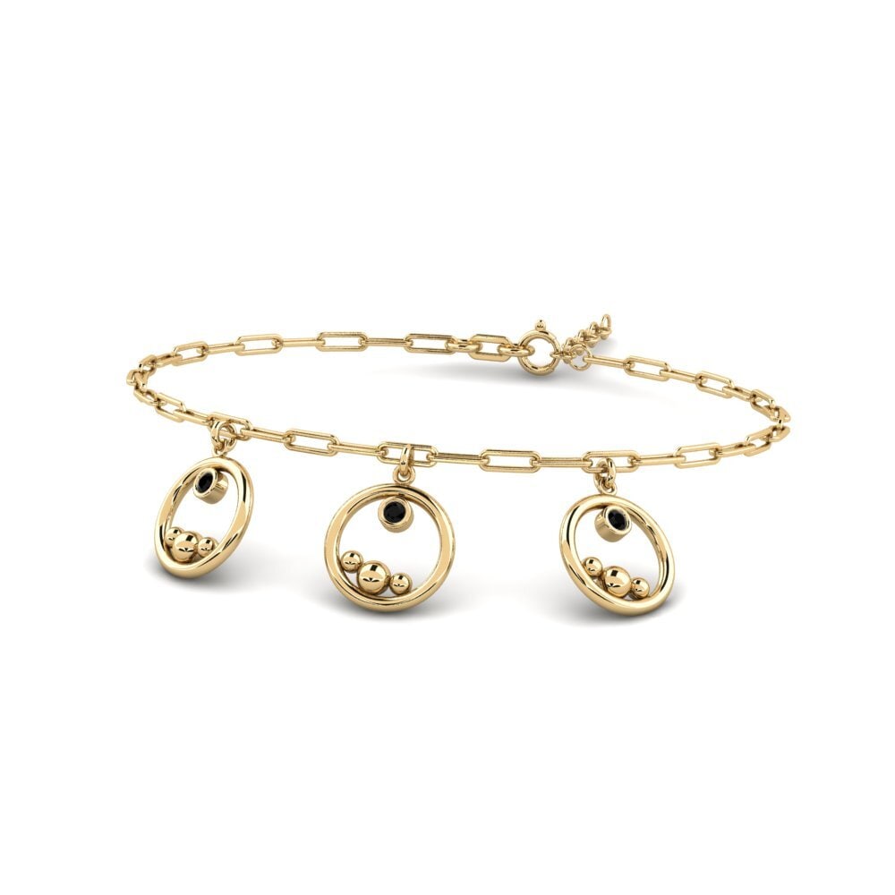 Saphir noir Bracelet trombones Luttai
