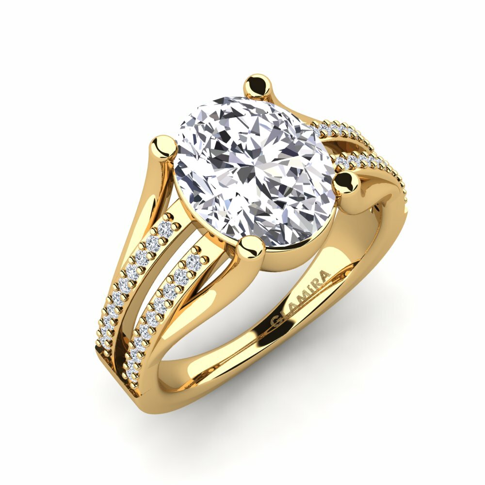 9k Yellow Gold Engagement Ring Luzinha