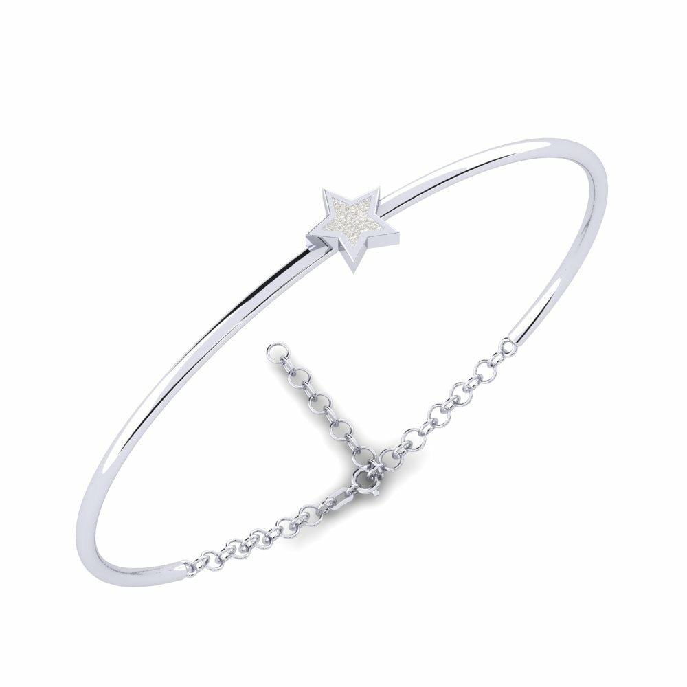 9k White Gold Bangle Lycaste Daughter