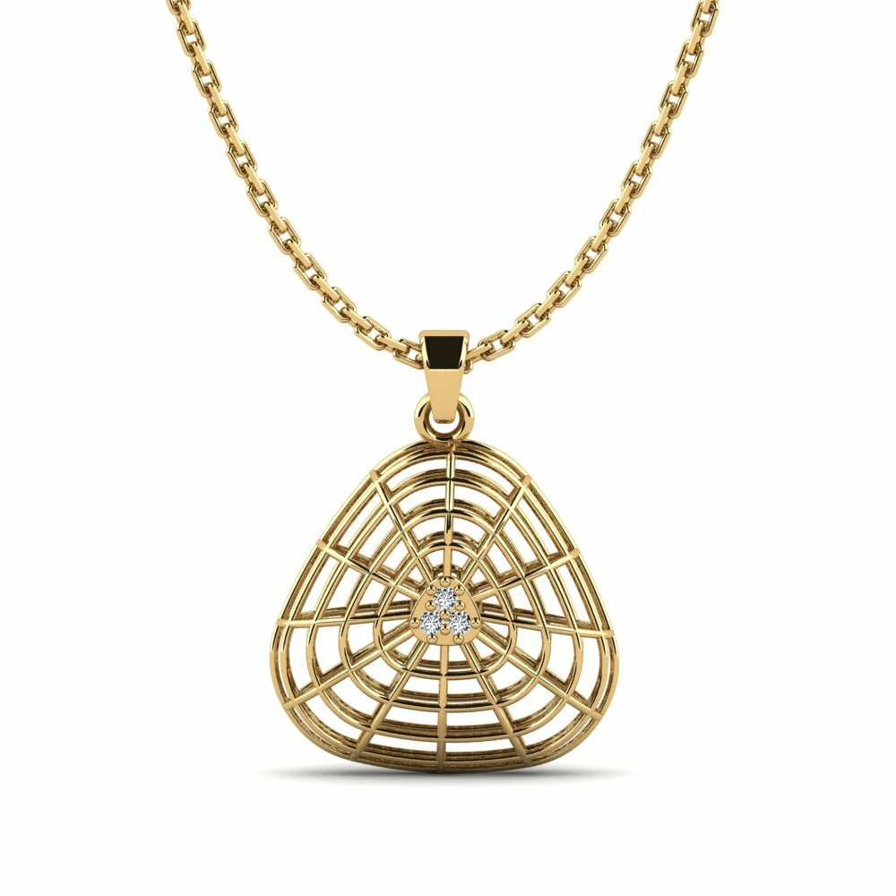 Or Jaune 14k Pendentif pour femme Lynette