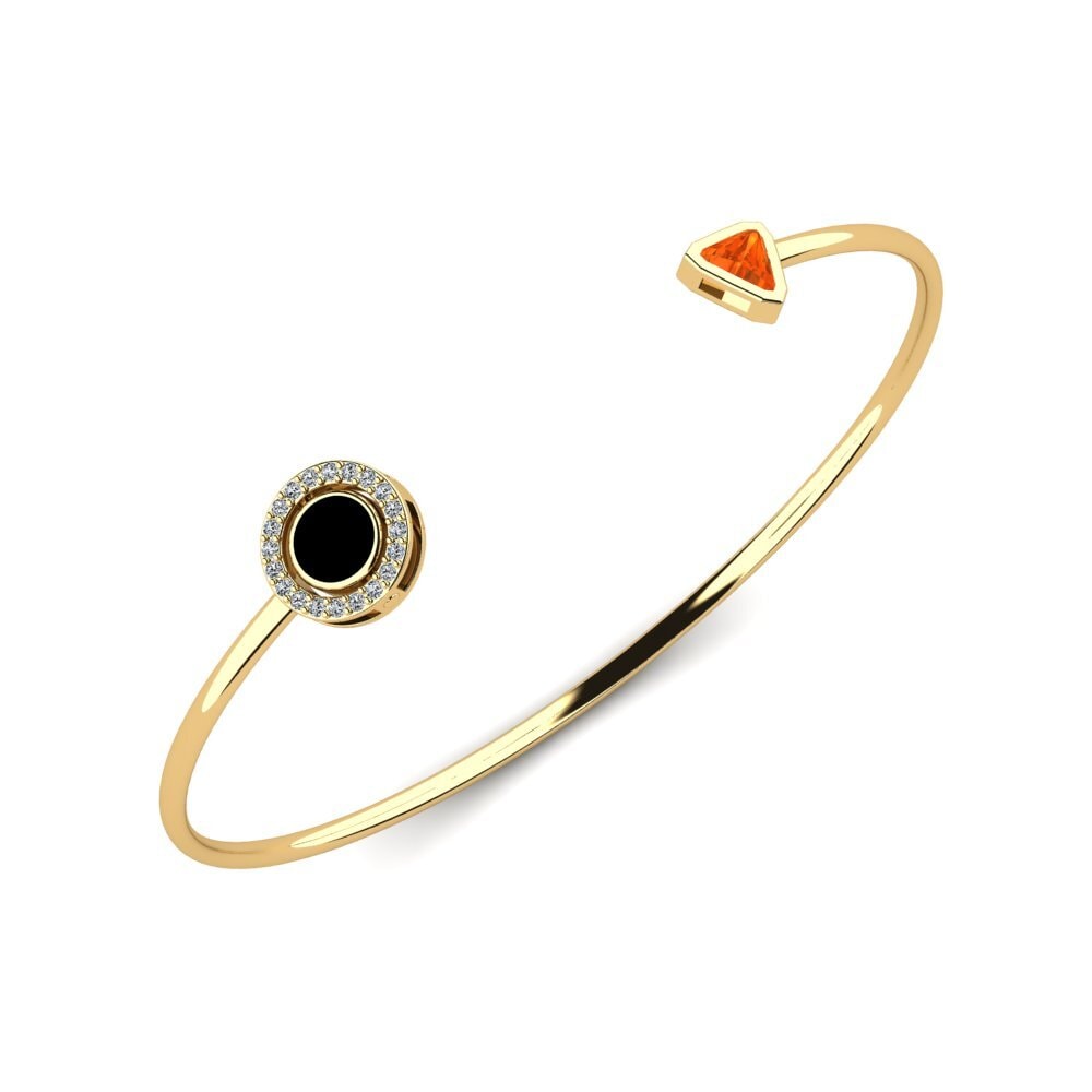 9ct Yellow Gold Fire Opal Women's Bracelet Lynne
