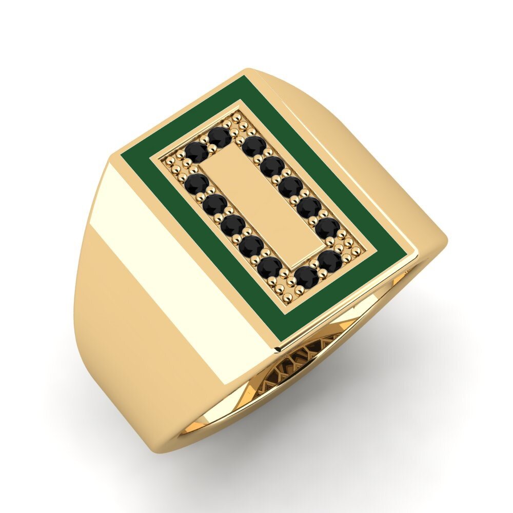 Schwarzer Saphir Pinker Ring Lyogi