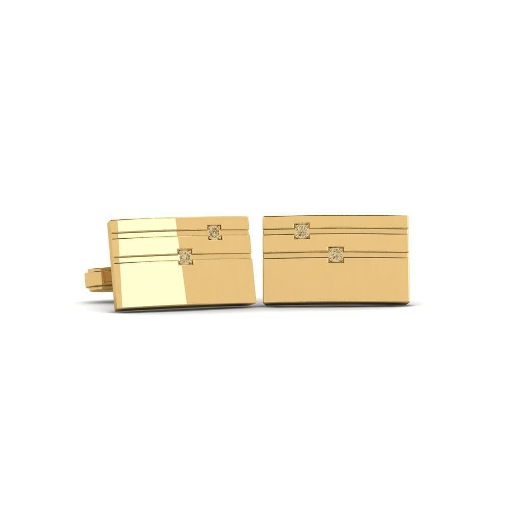 Brown Diamond Cufflink Maat