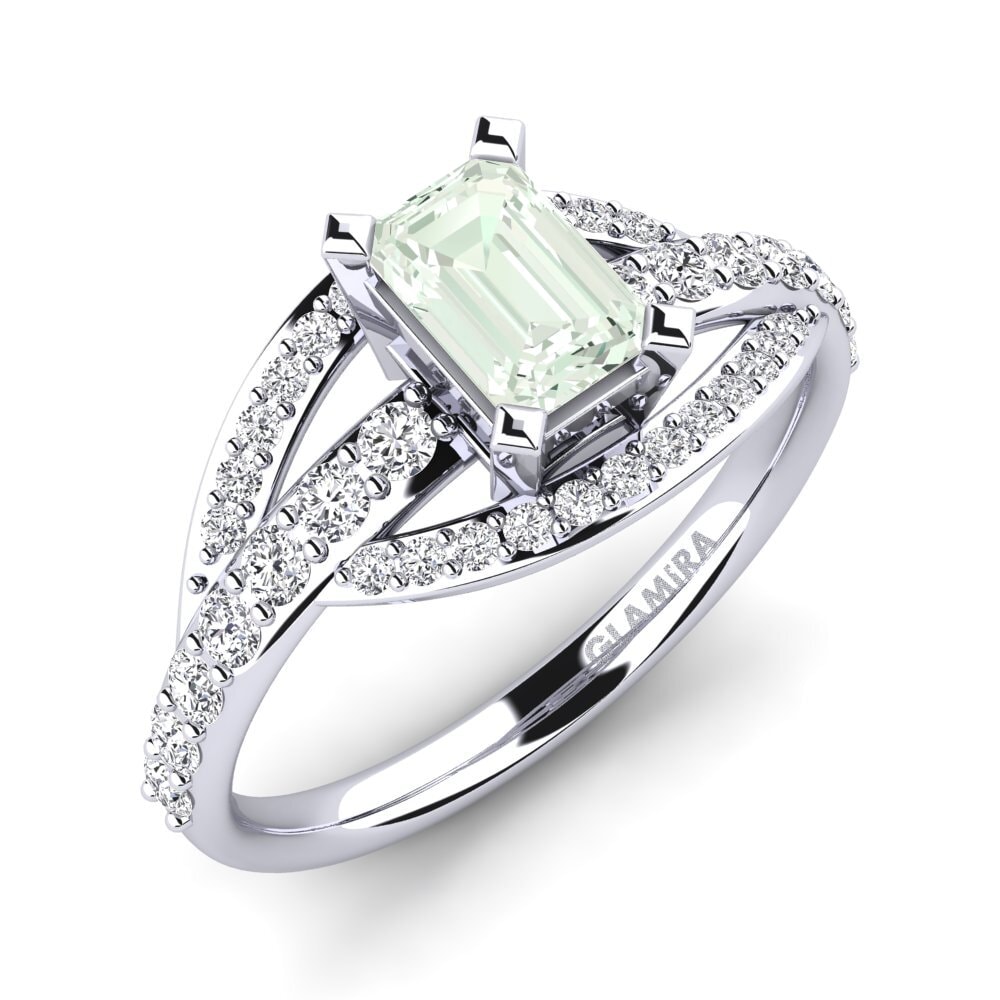 Green Amethyst Engagement Ring Mabelle
