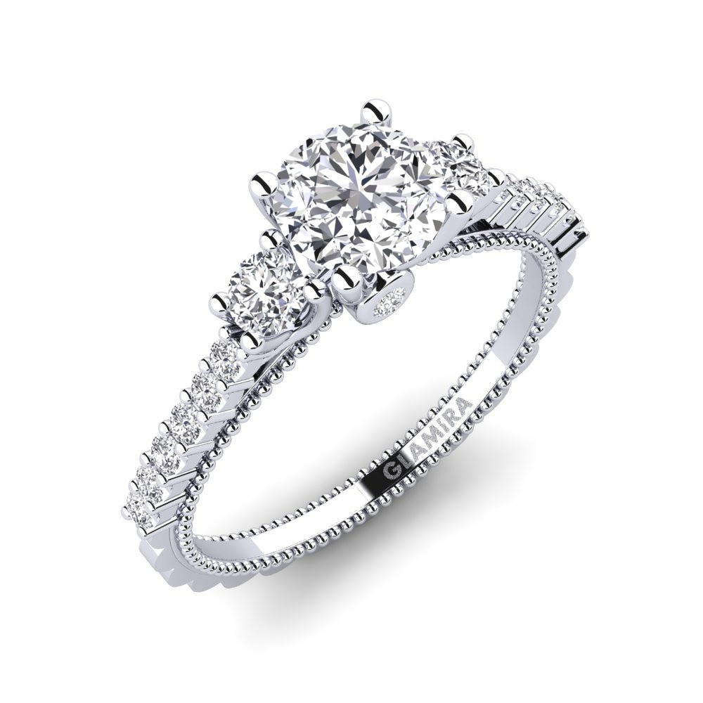 Vintage Engagement Rings Mabilia 925 Silver Diamond