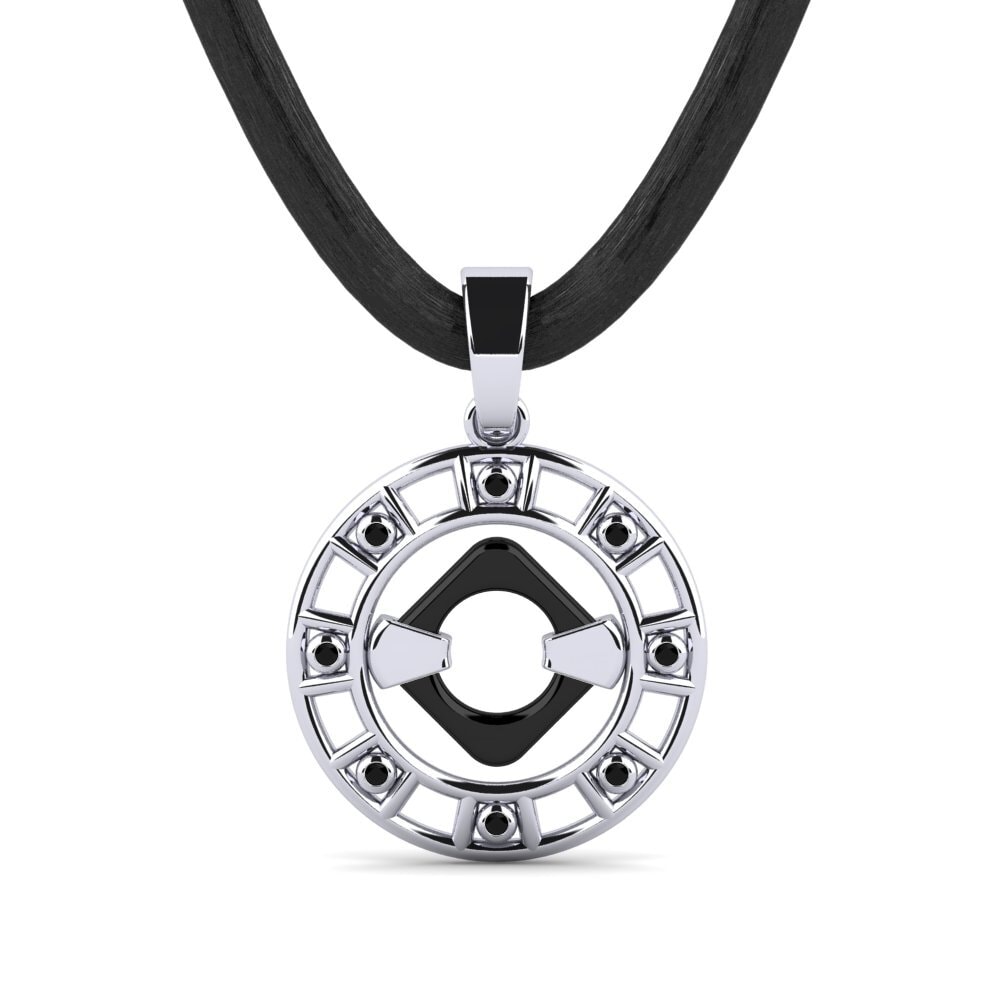 950 Palladium Black Diamond Men's Pendant Mabry