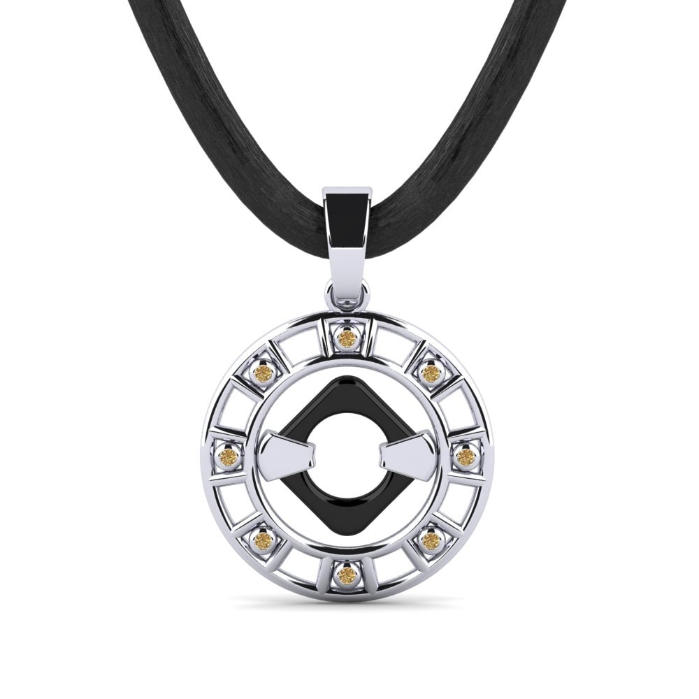 950 Palladium Brown Diamond Men's Pendant Mabry