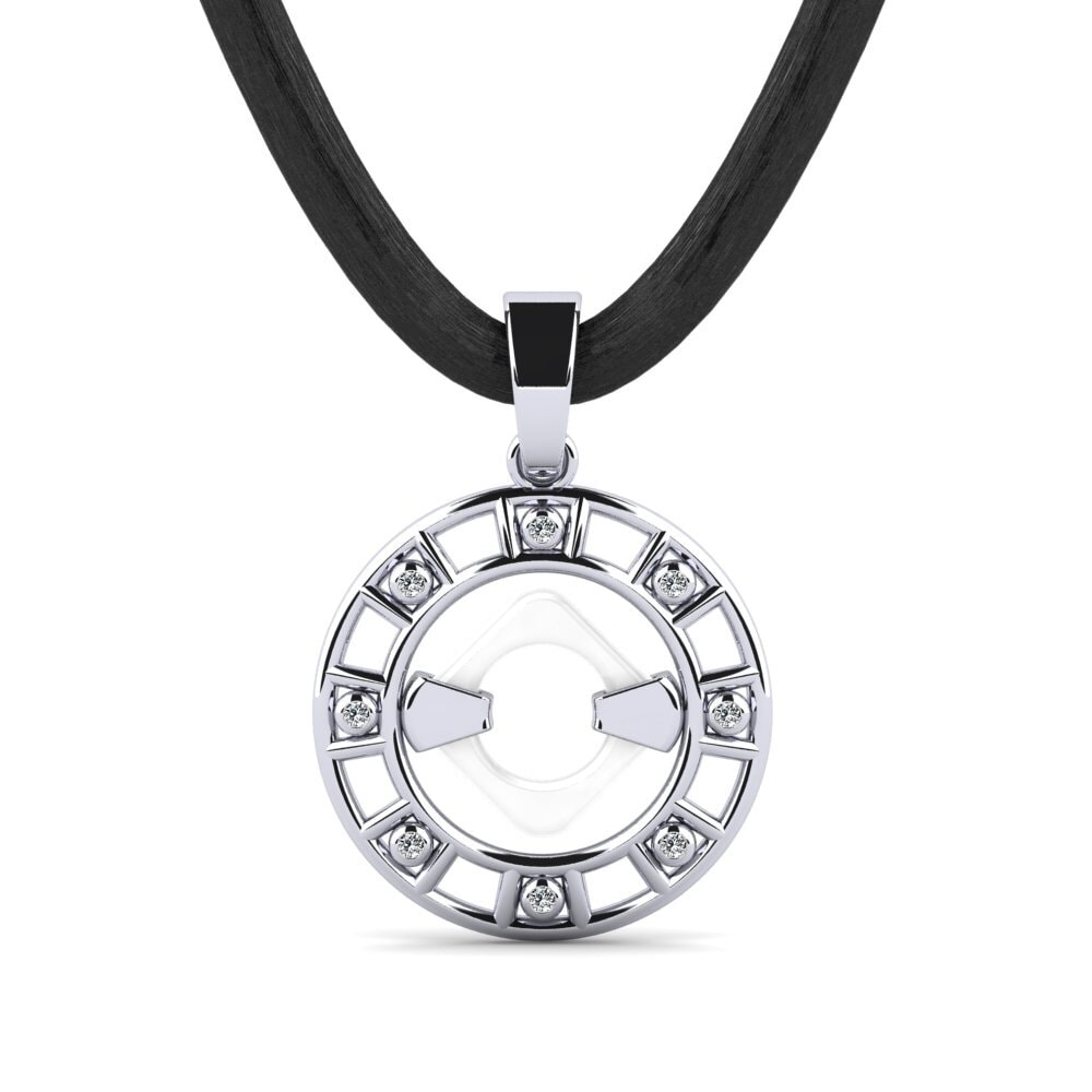 14ct White Gold Men's Pendant Mabry