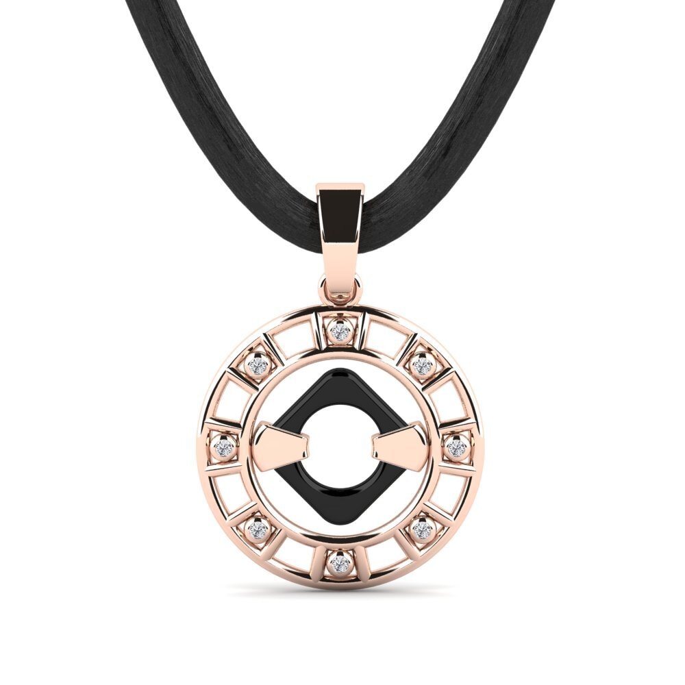 14ct Rose Gold Lab Grown Diamond Men's Pendant Mabry