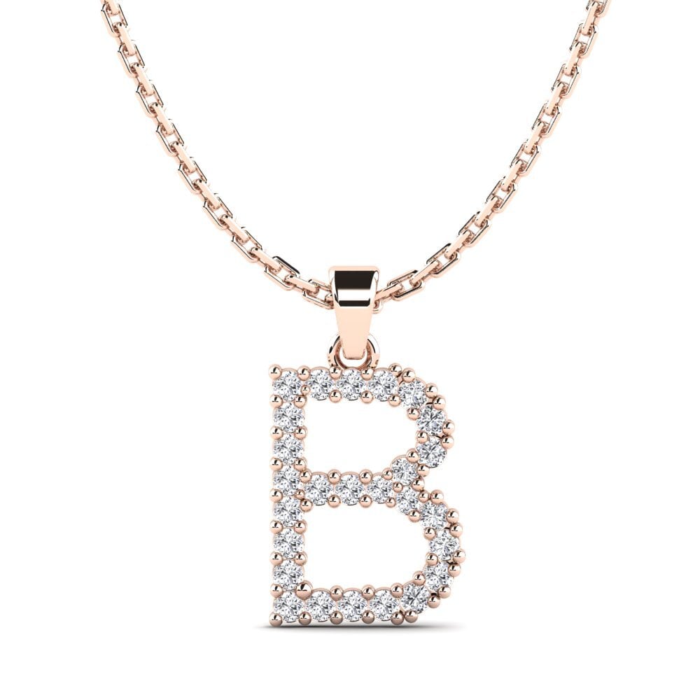 14k Oro Rosa Redondo SYLVIE Colgante Mabuhay - B