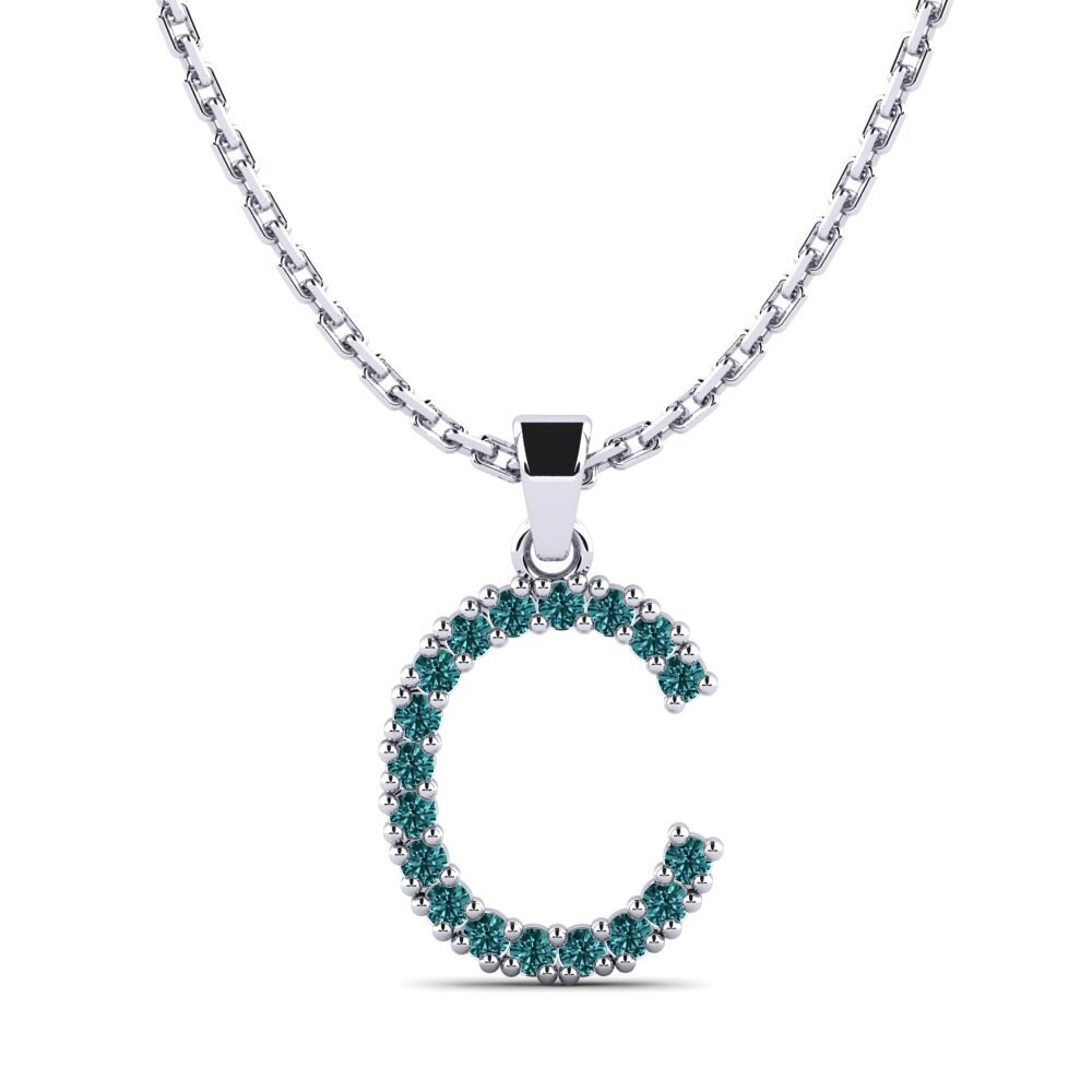 Round Blue Diamond SYLVIE Pendant Mabuhay - C