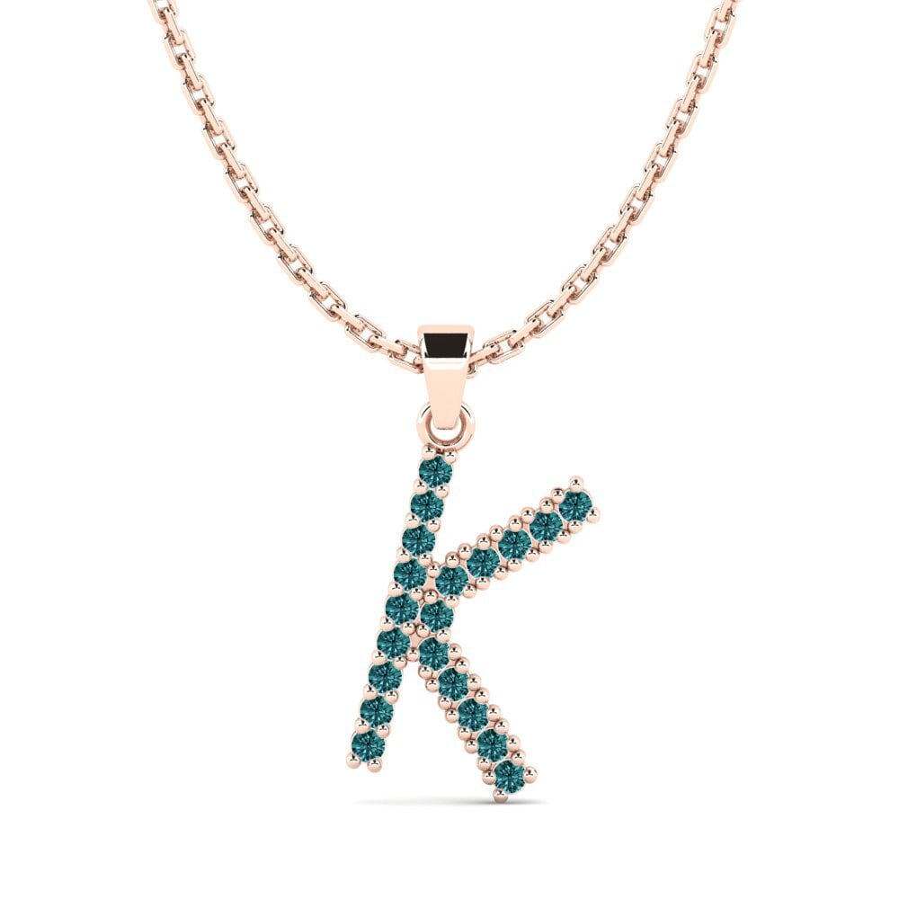 Round Blue Diamond SYLVIE Pendant Mabuhay - K