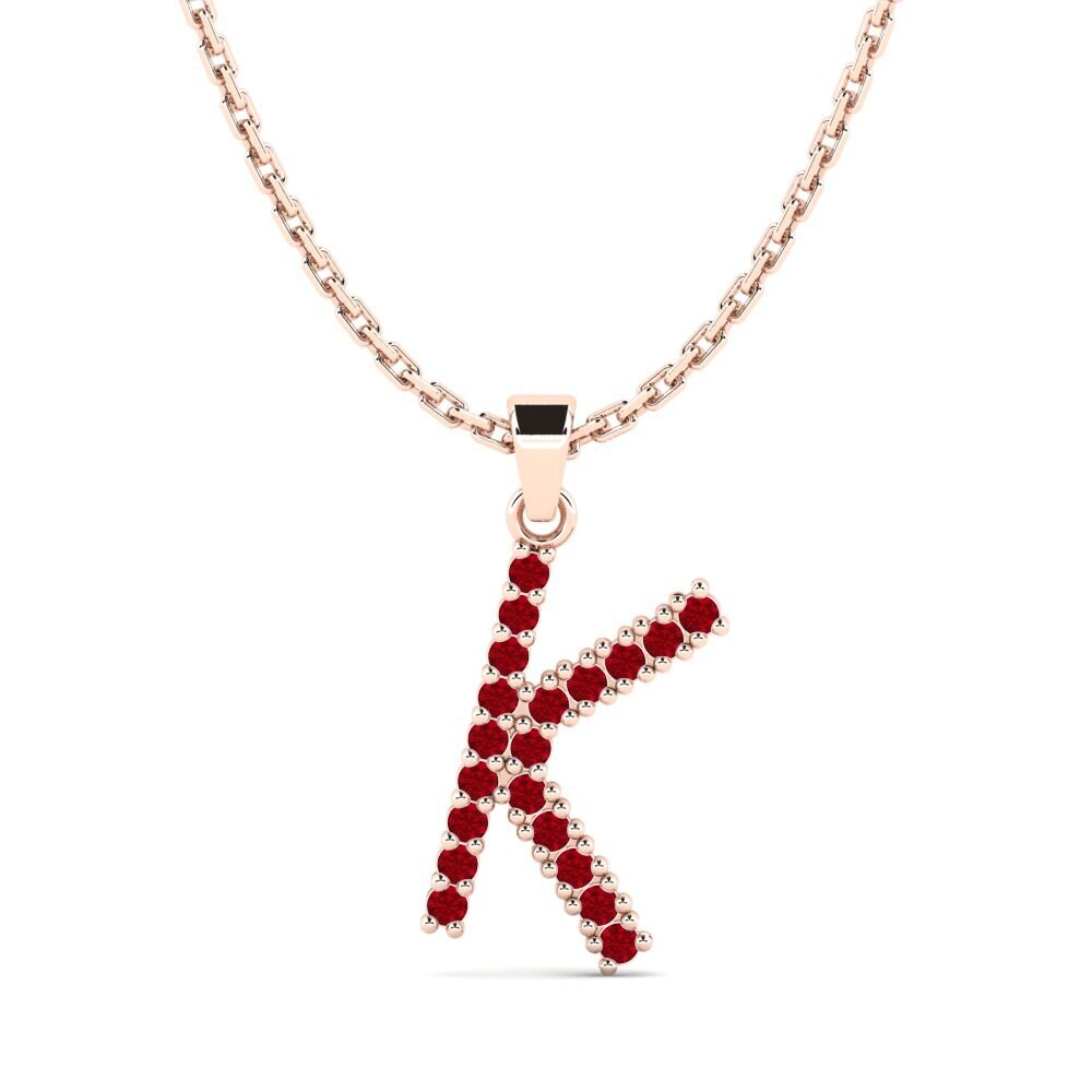 Roter Zirkonia SYLVIE Anhänger Mabuhay - K