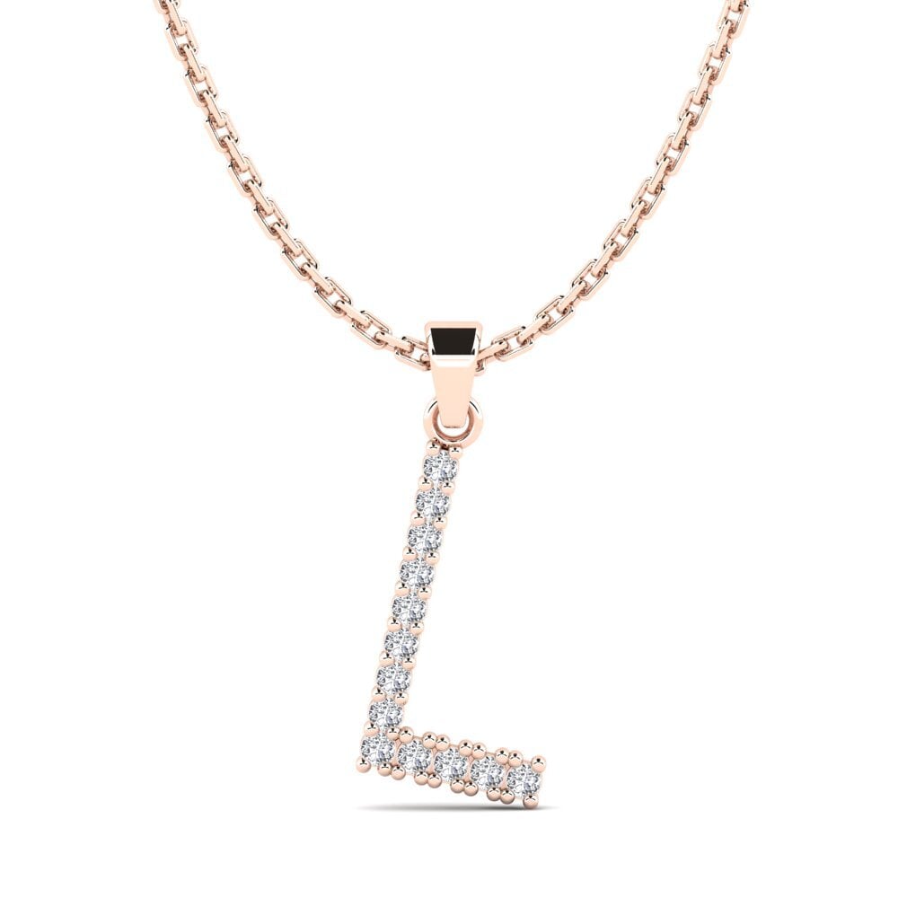 14k Oro Rosa Redondo SYLVIE Colgante Mabuhay - L