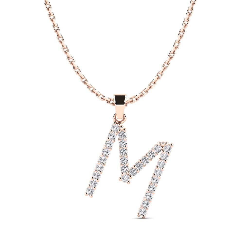 14k Oro Rosa Redondo SYLVIE Colgante Mabuhay - M