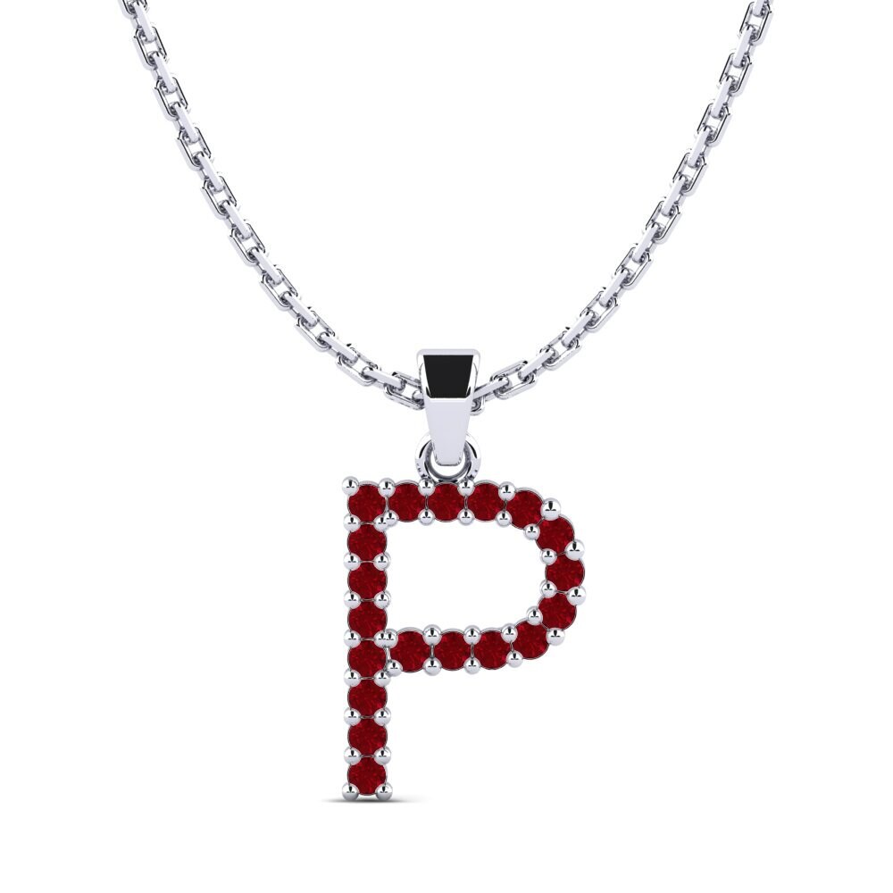 Roter Zirkonia SYLVIE Anhänger Mabuhay - P
